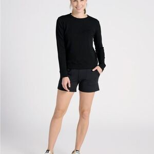 Interval Half Moon Pullover Black Women's long sleeve size M‎ nwt